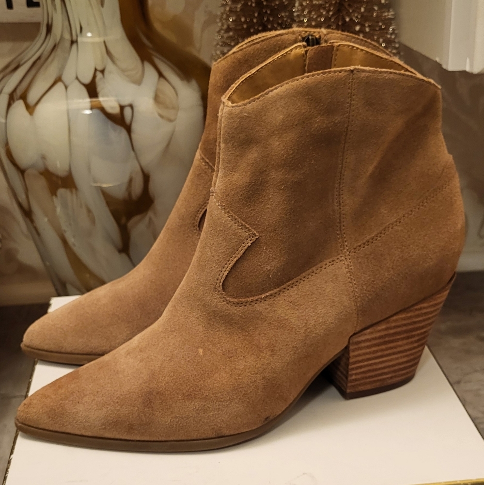 Lucky Brand Brown Suede Ankle Booties